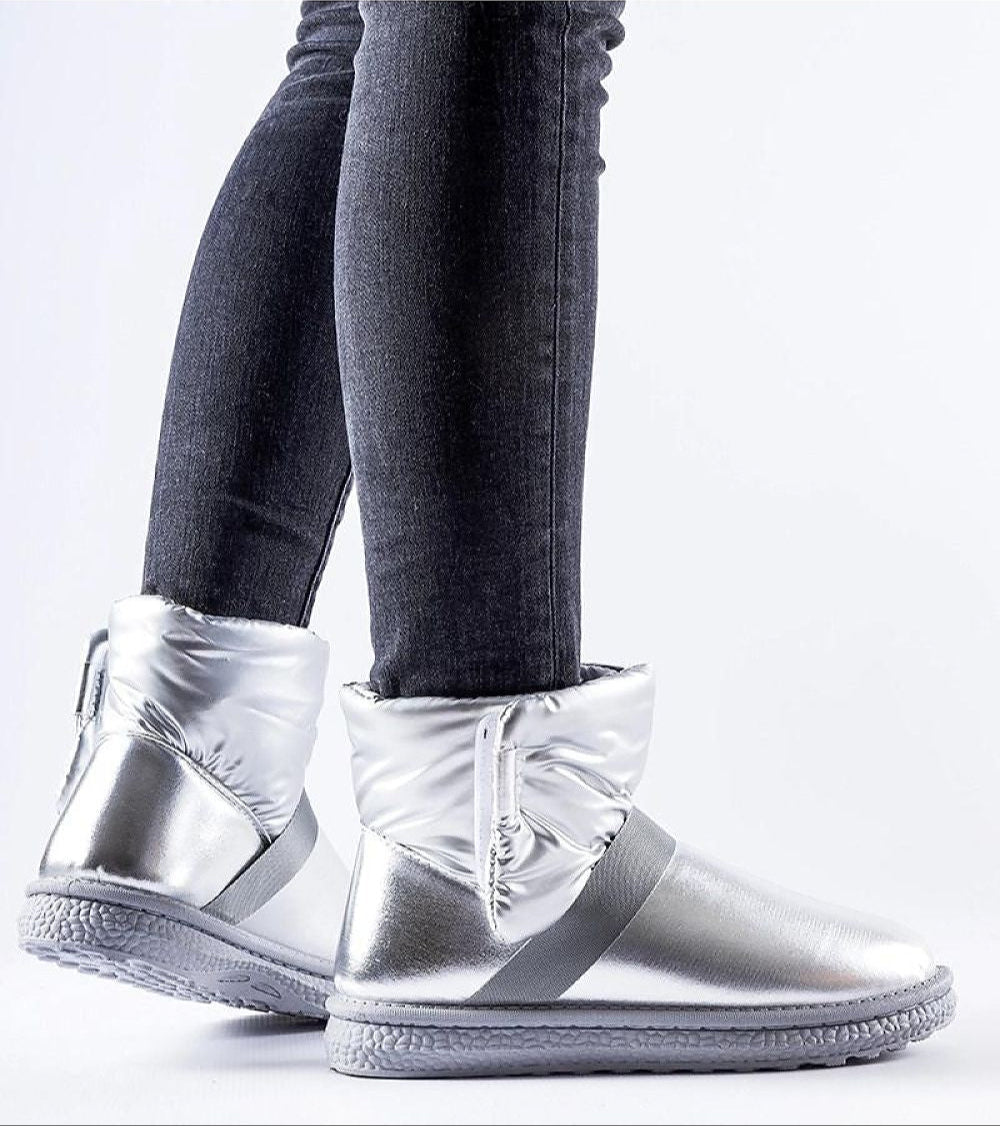Brivona Glossy Velcro Snow Boots