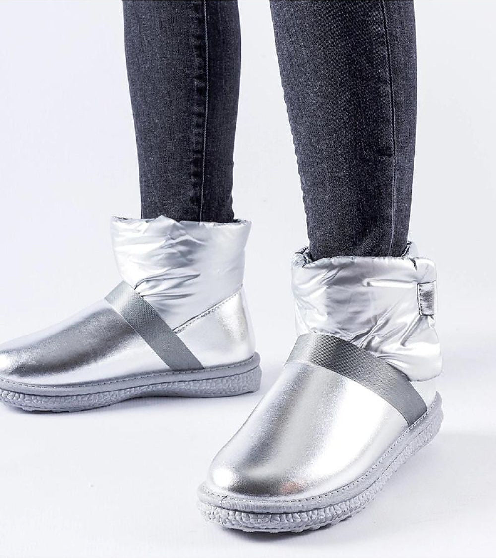 Brivona Glossy Velcro Snow Boots