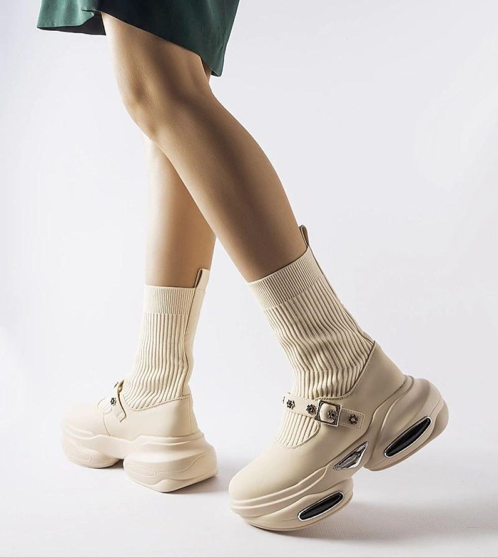 Elvessa Stretch Knit Ankle Boots