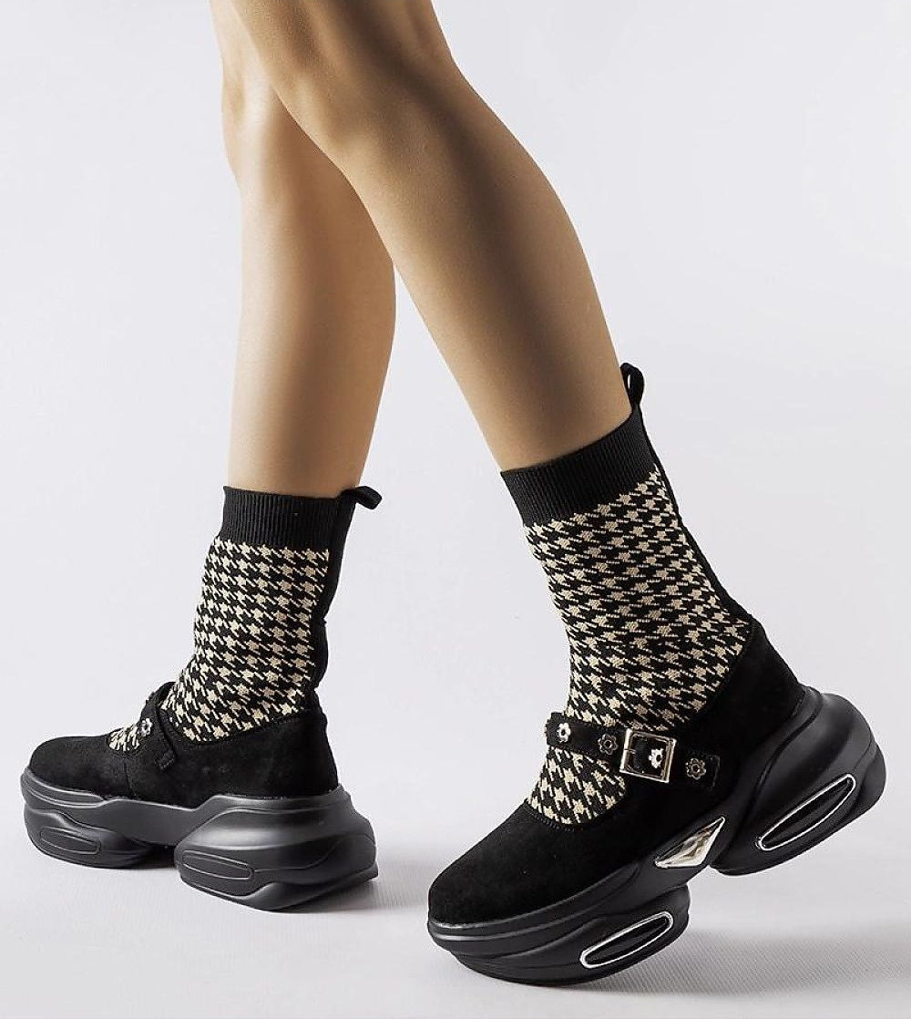 Elvessa Stretch Knit Ankle Boots
