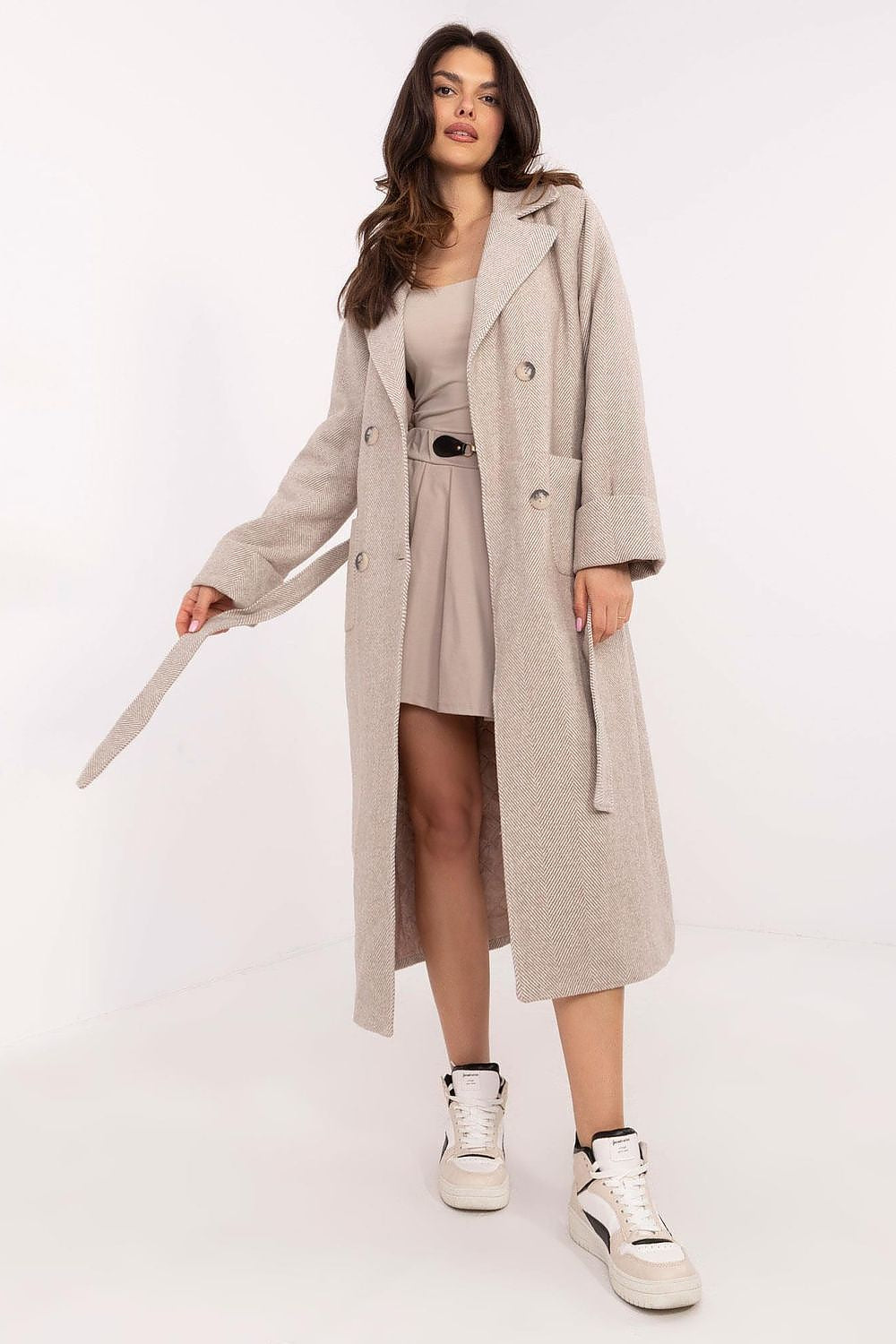 Selvarane Long Double-Breasted Wool Coat
