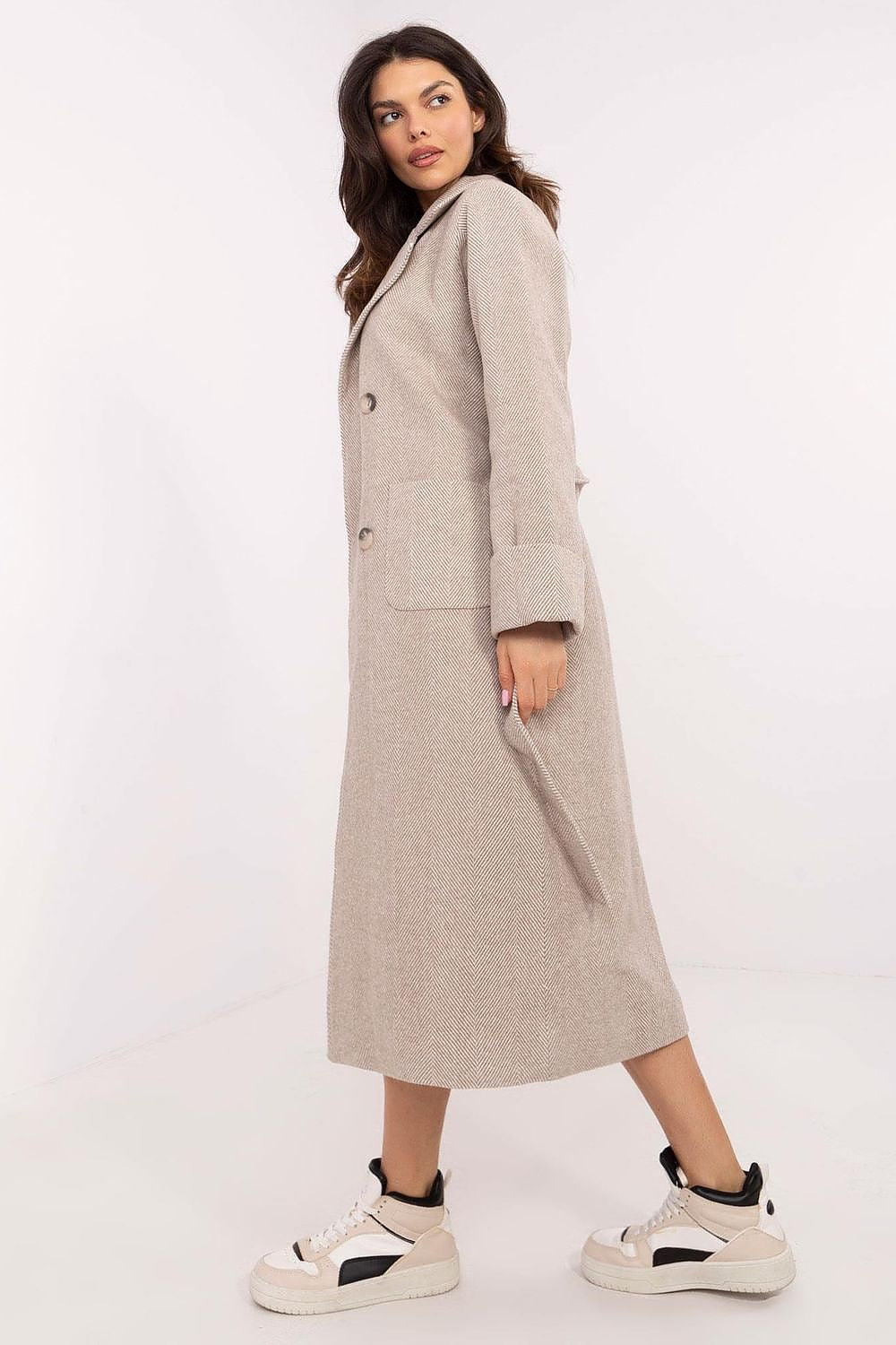 Selvarane Long Double-Breasted Wool Coat