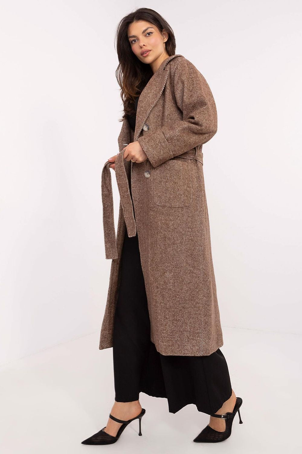 Selvarane Long Double-Breasted Wool Coat