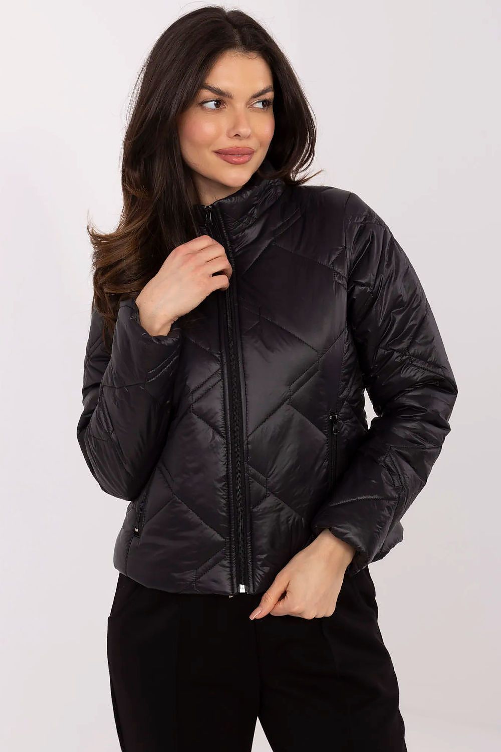 Morvianne Quilted Zip-Front Jacket