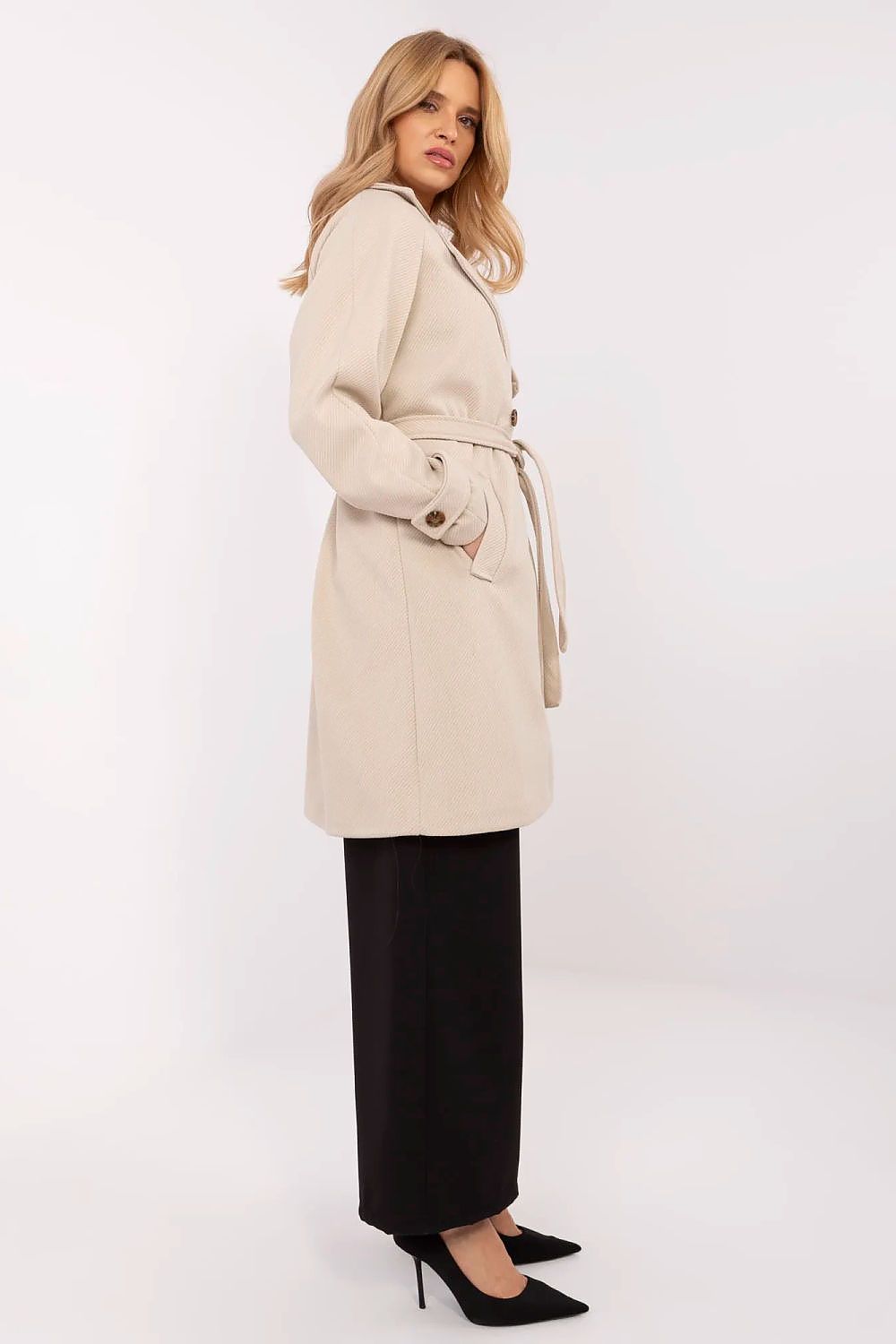 Corvanne Double-Breasted Belted Coat