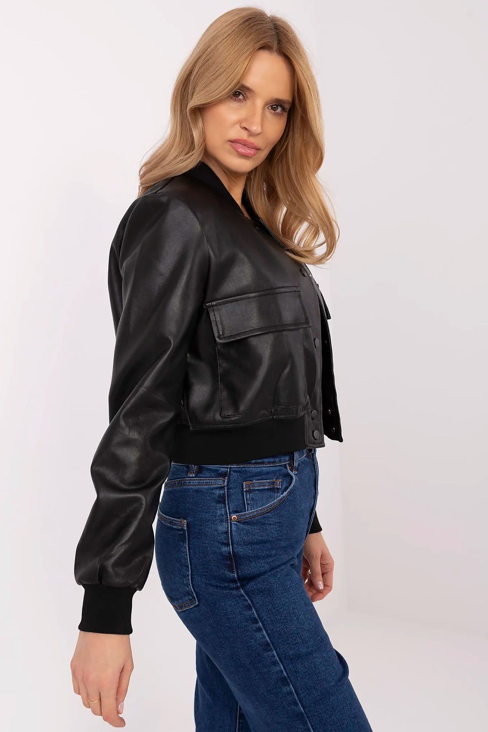 Velvaris Eco-Leather Bomber Jacket