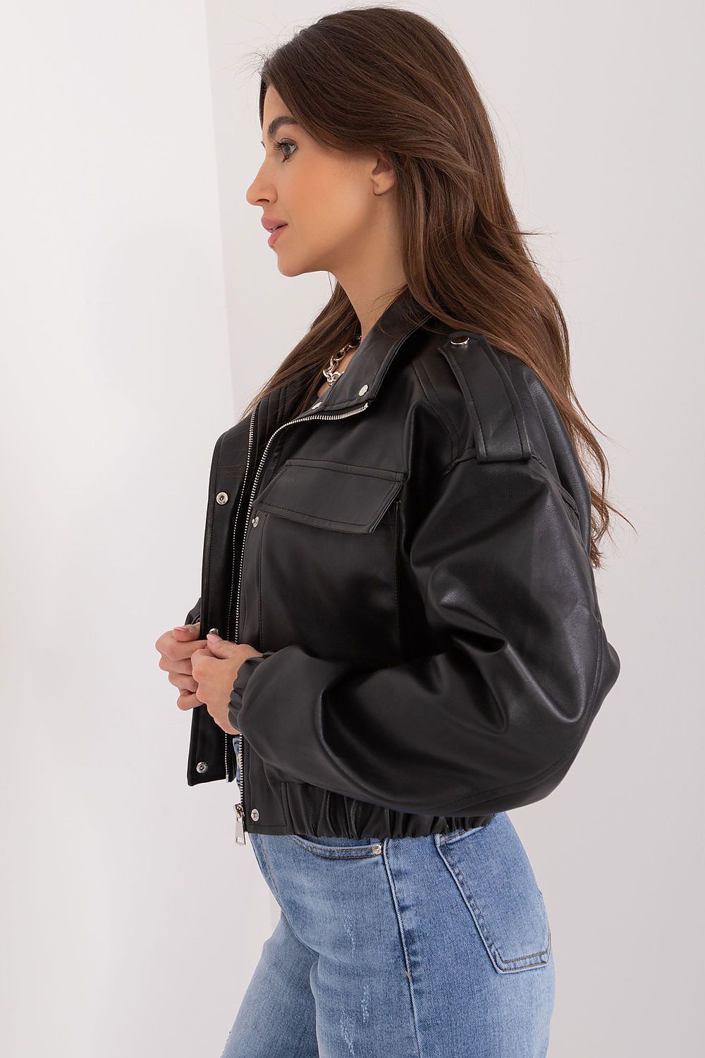 Arvenique Eco-Leather Short Jacket