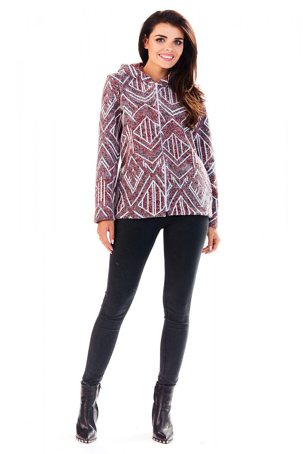 Marquetta Patterned Hooded Jacket