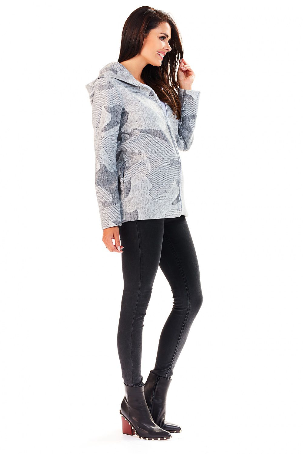Marquetta Patterned Hooded Jacket