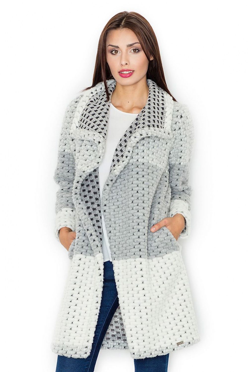 Fioren Color-Blend Wool Coat