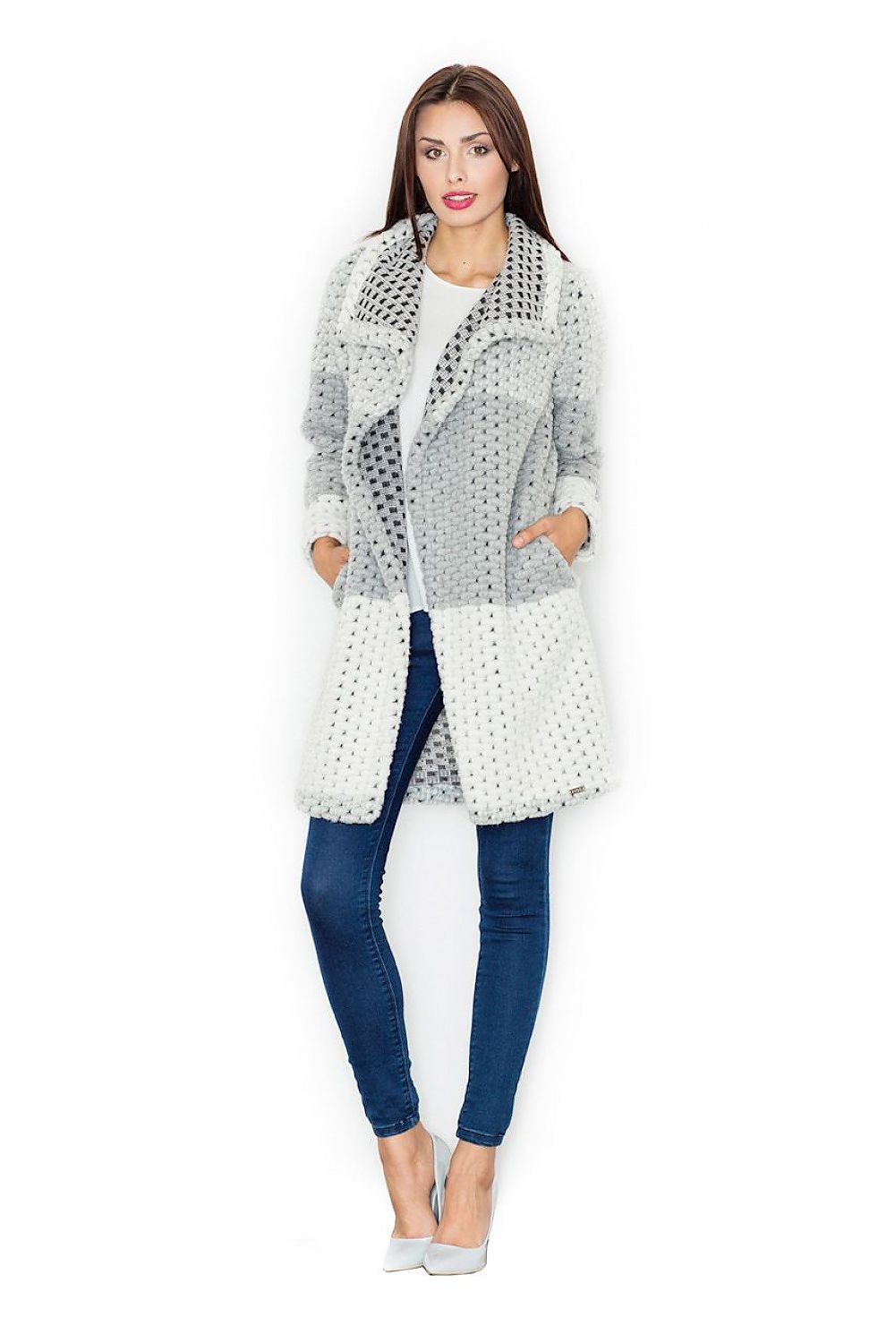 Fioren Color-Blend Wool Coat