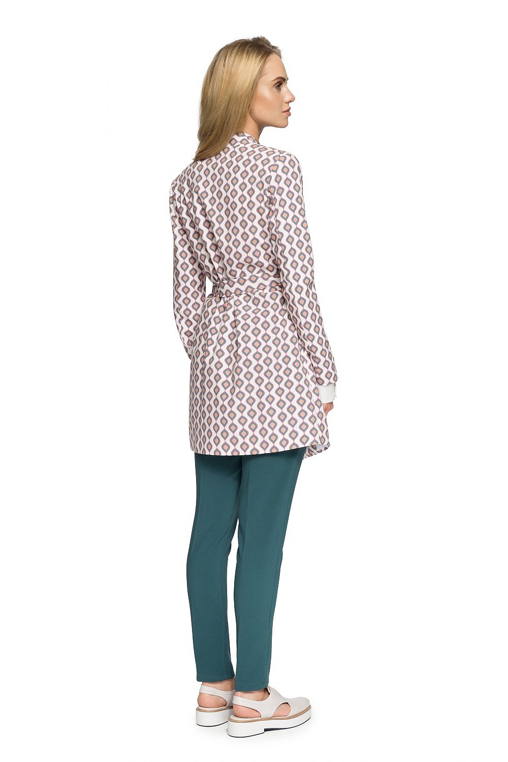 Orvianne Printed Belted Midi Coat
