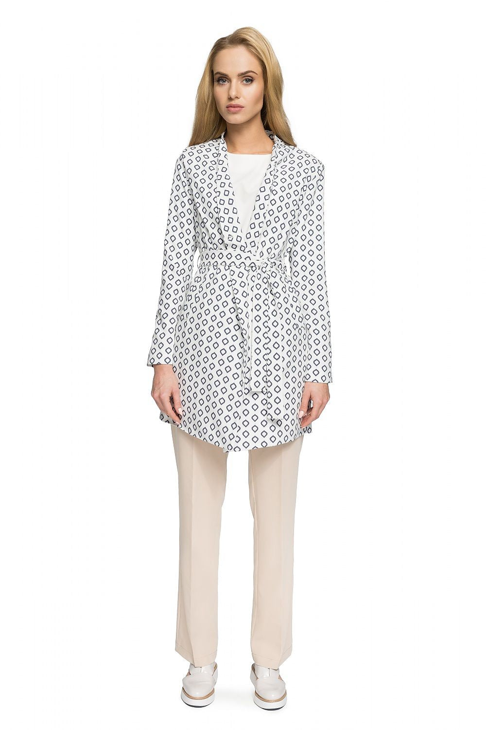 Orvianne Printed Belted Midi Coat