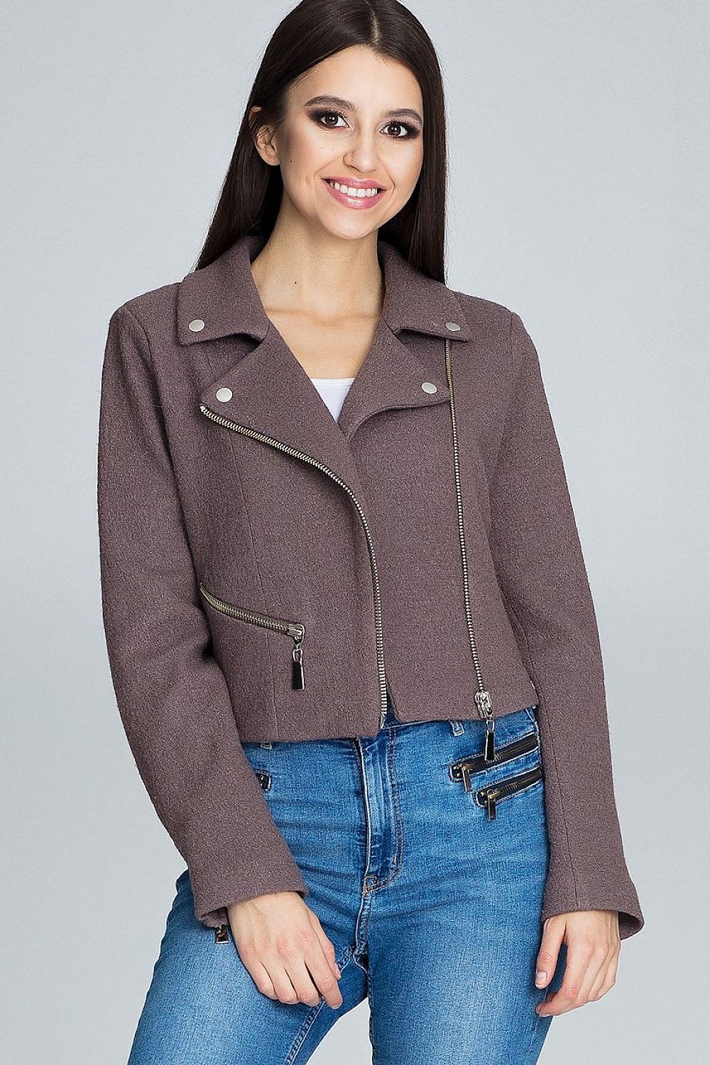 Veylisse Wool-Blend Zippered Ramonesque Jacket