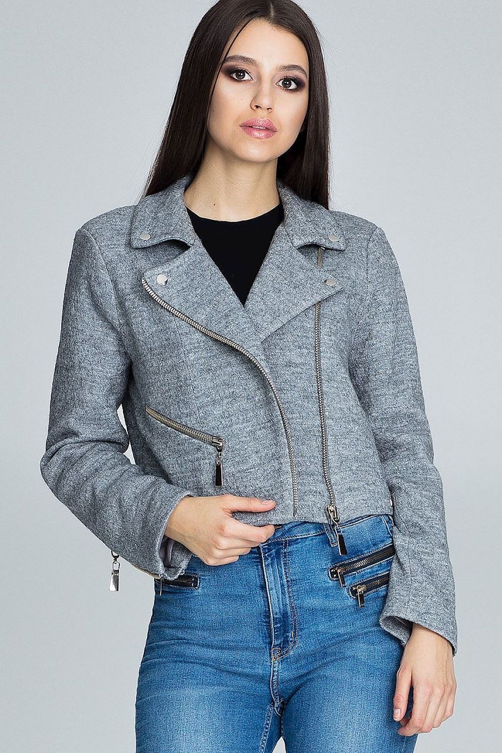 Veylisse Wool-Blend Zippered Ramonesque Jacket