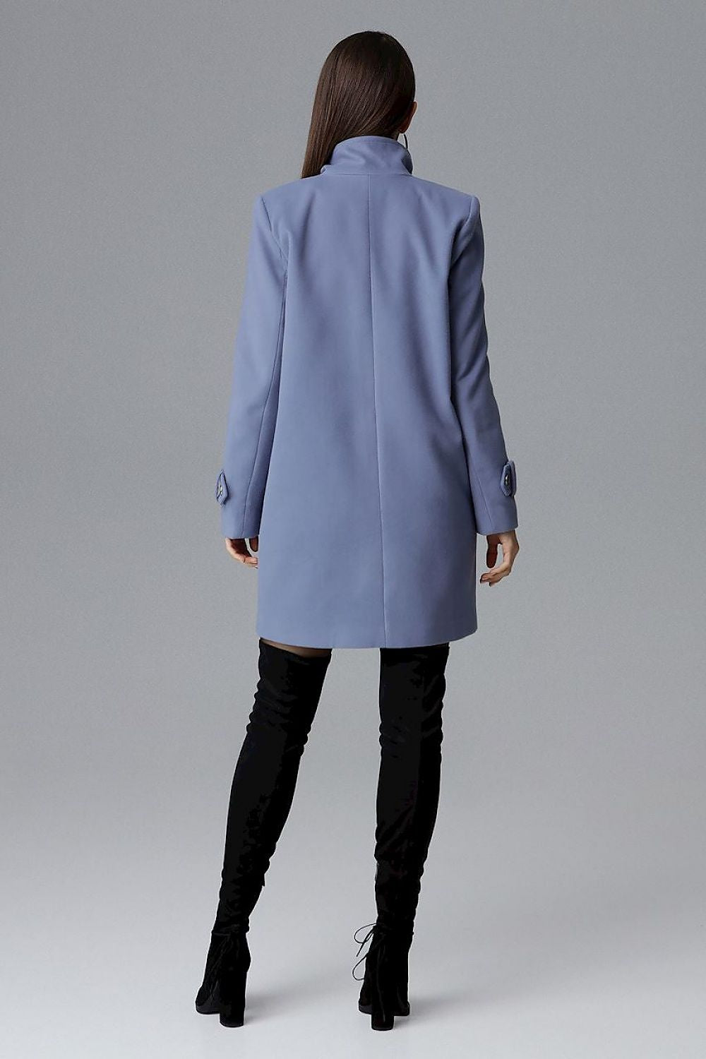 Calverra Loose-Fit Coat with Kimono Sleeves