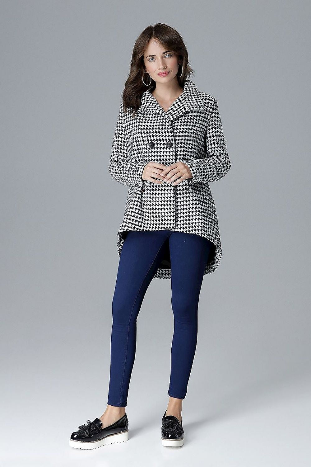 Arvennise Stand-Collar Jacket with Modern Details