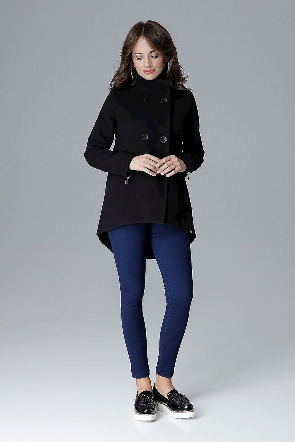 Arvennise Stand-Collar Jacket with Modern Details