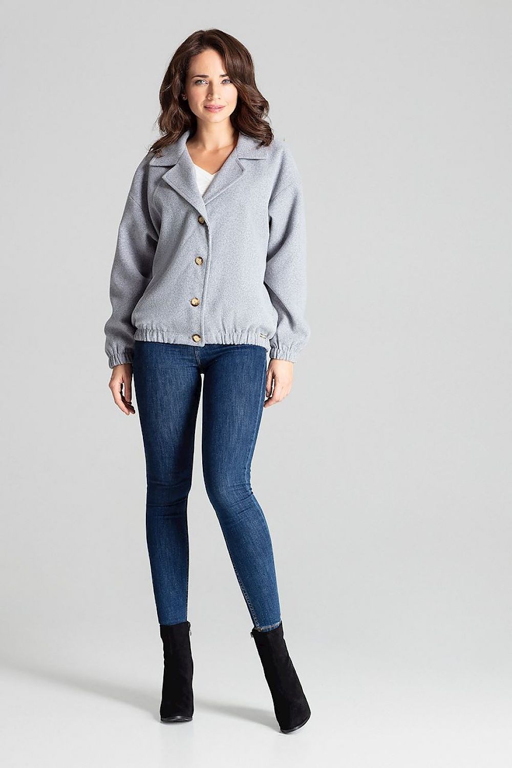 Cerythra Short Grey Loose-Fit Jacket