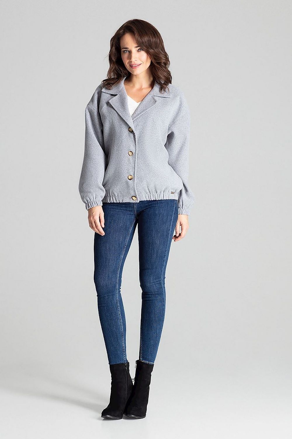 Cerythra Short Grey Loose-Fit Jacket