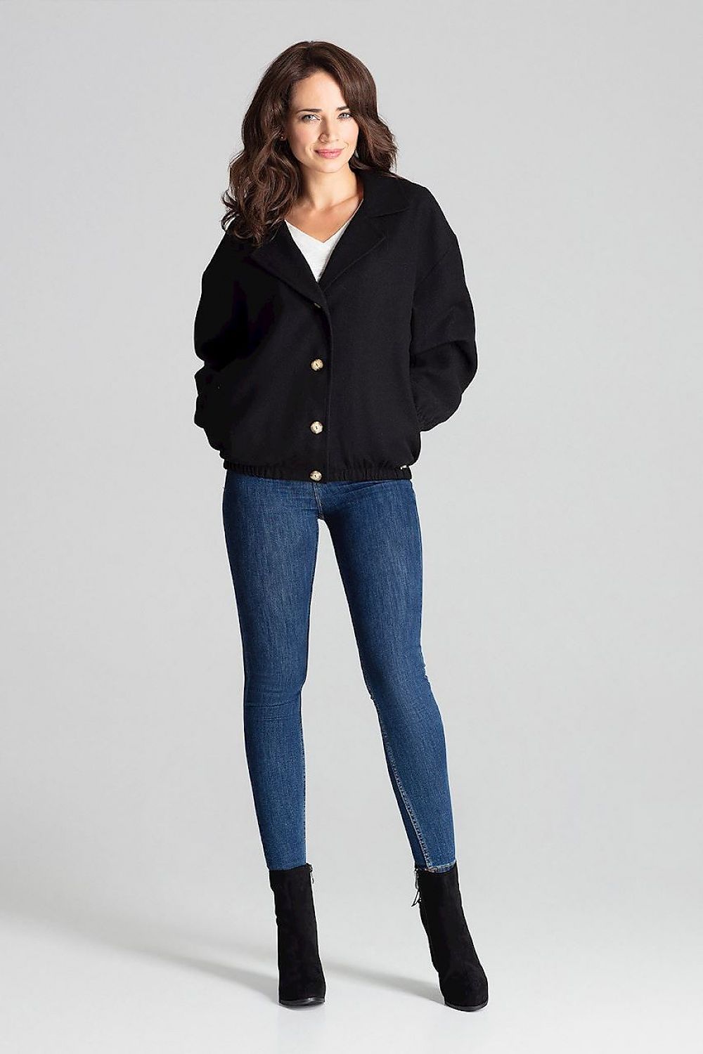 Cerythra Short Grey Loose-Fit Jacket