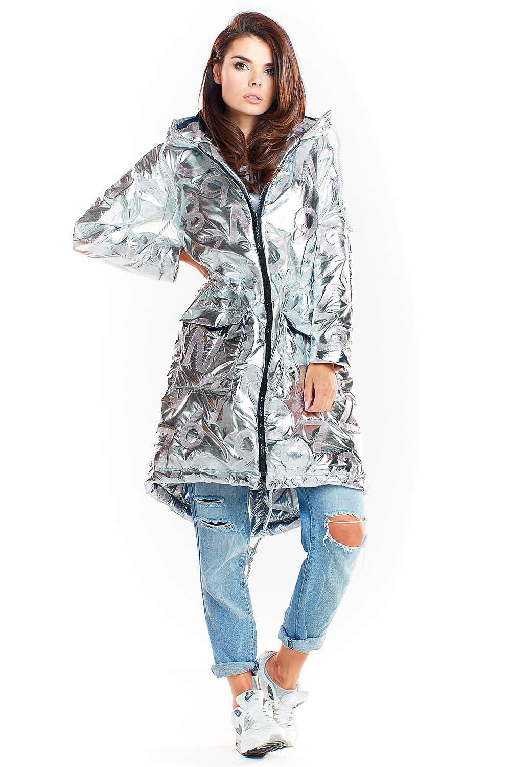 Morvanna Oversized Glossy Insulated Coat