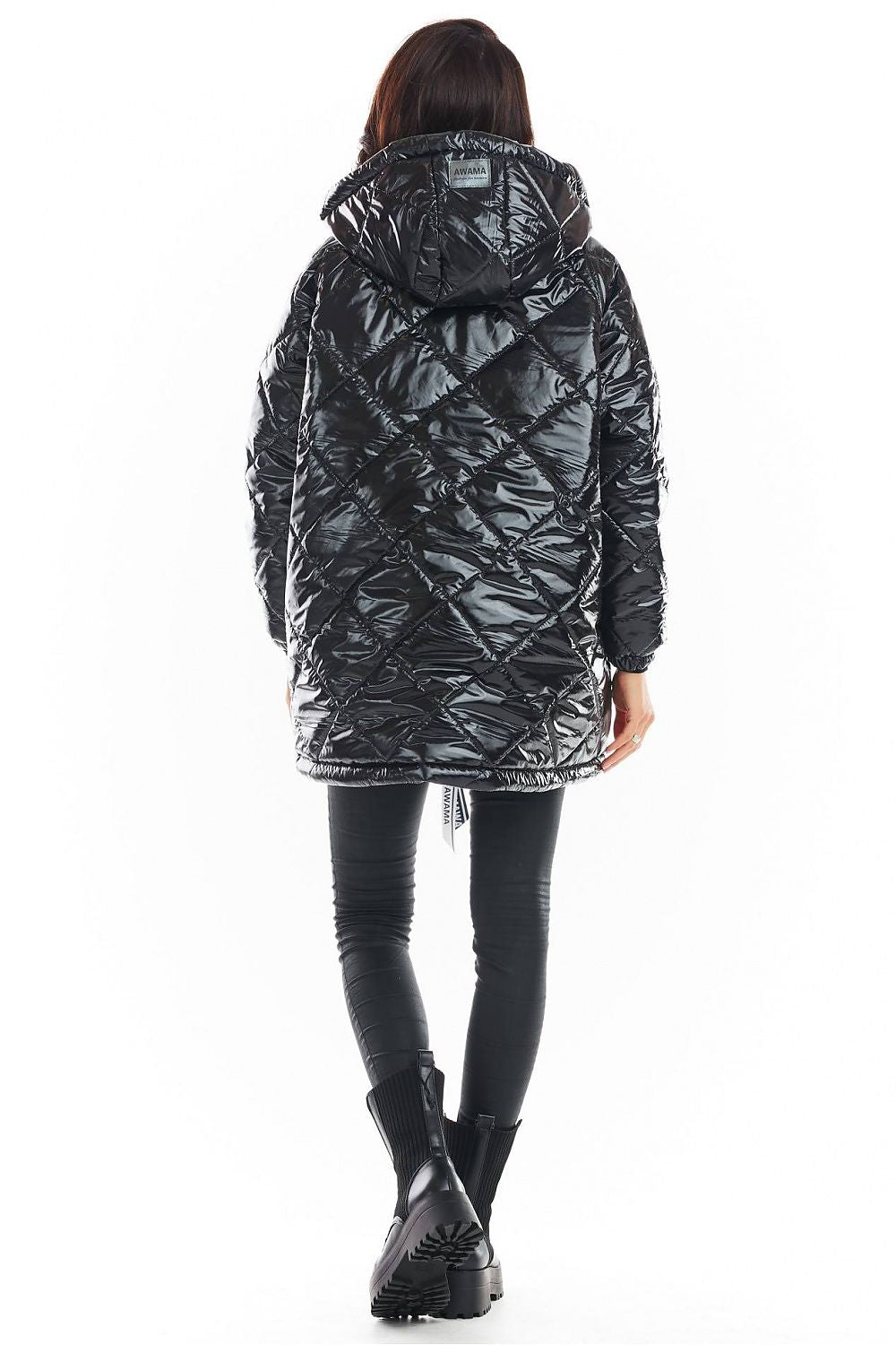 Amawa Oversized Quilted Hooded Jacket