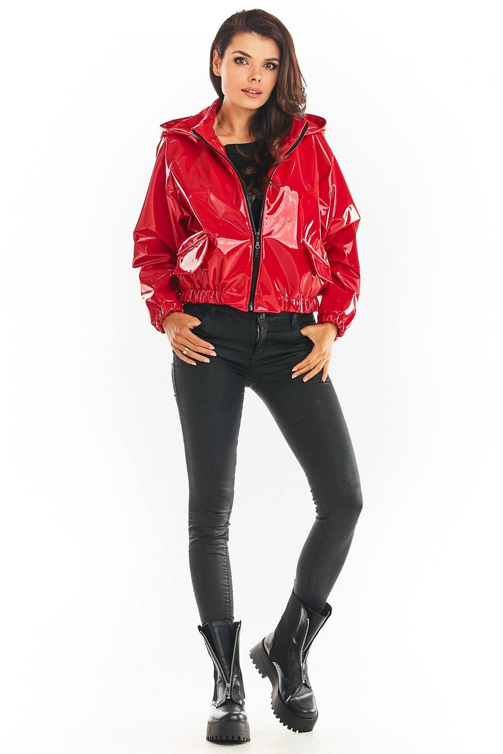 Nerivelle Short Vinyl Hooded Jacket