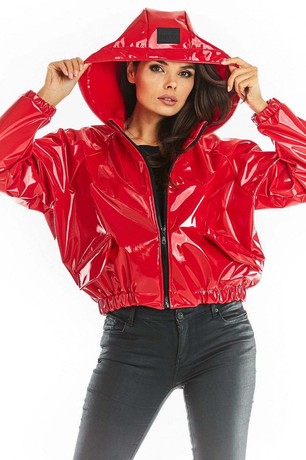 Nerivelle Short Vinyl Hooded Jacket