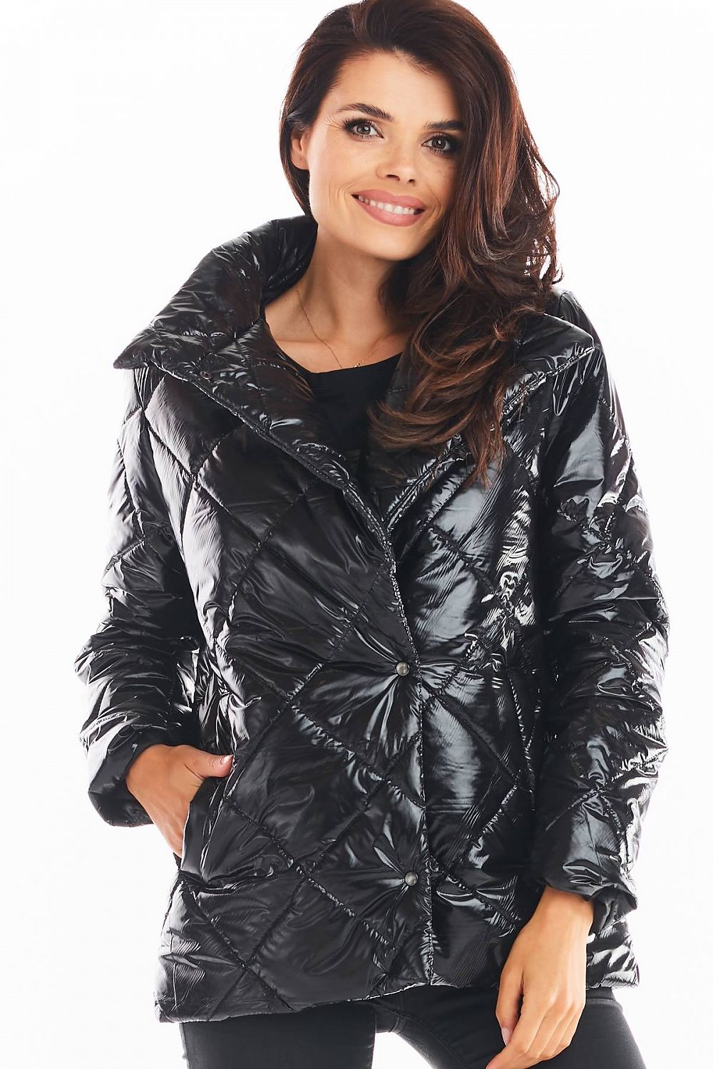 Zavielle Quilted Jacket with Stand Collar