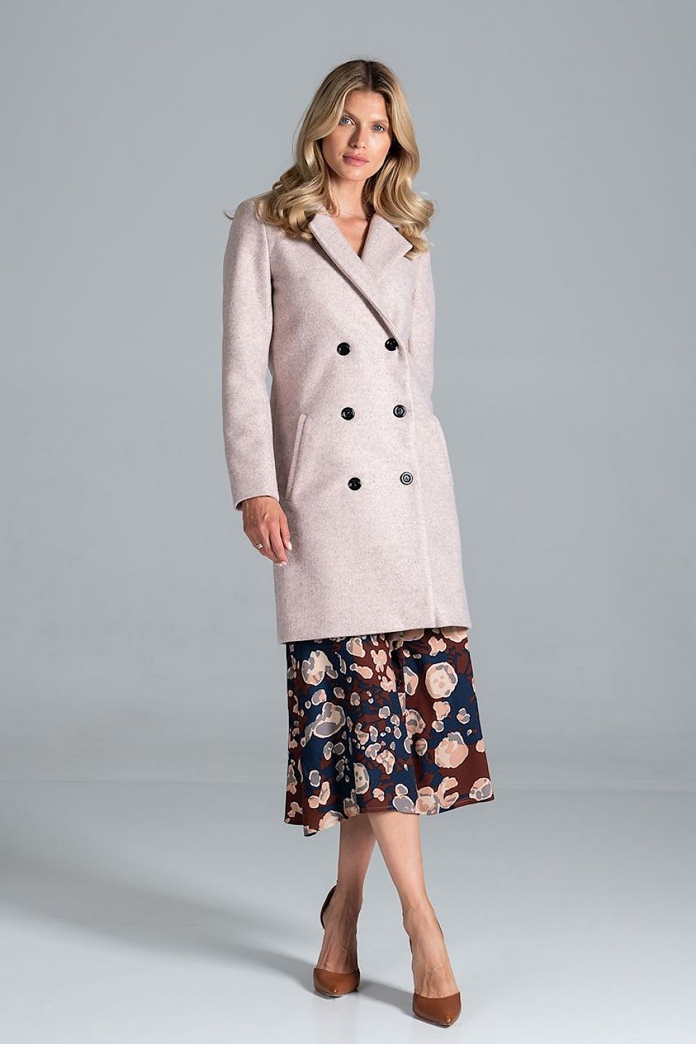 Loryndra Belted Knee-Length Autumn Coat
