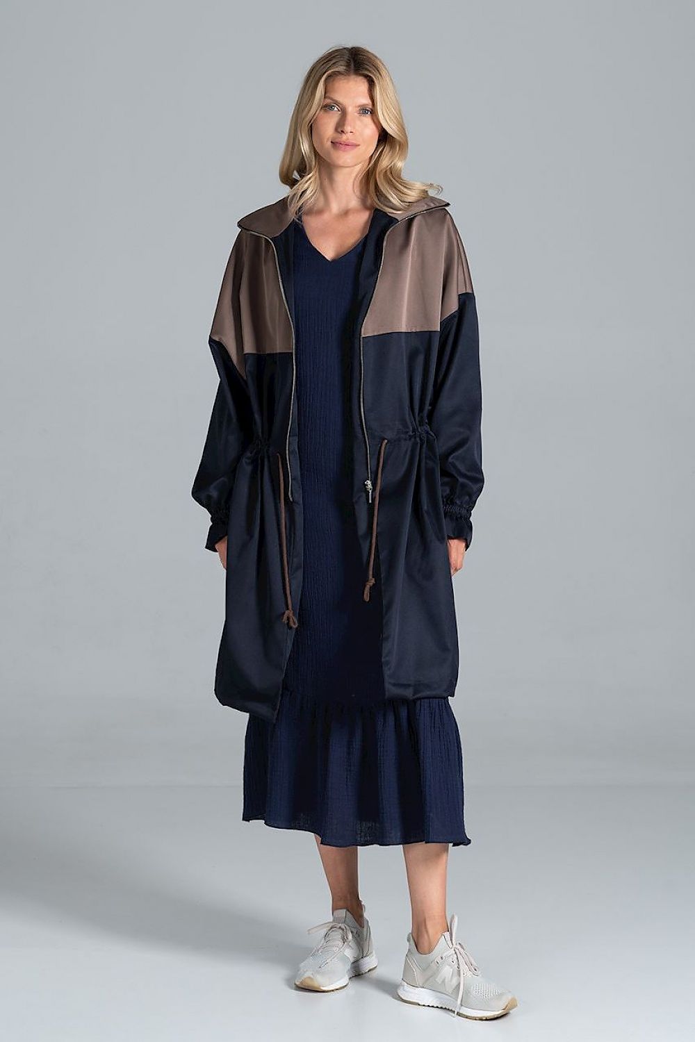 Ardevine Two-Tone Autumn Parka Coat