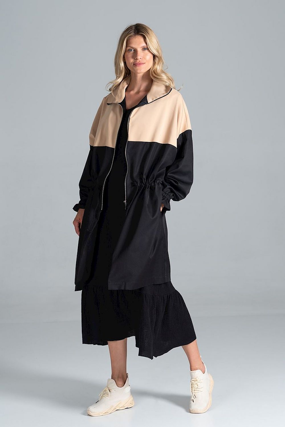 Ardevine Two-Tone Autumn Parka Coat