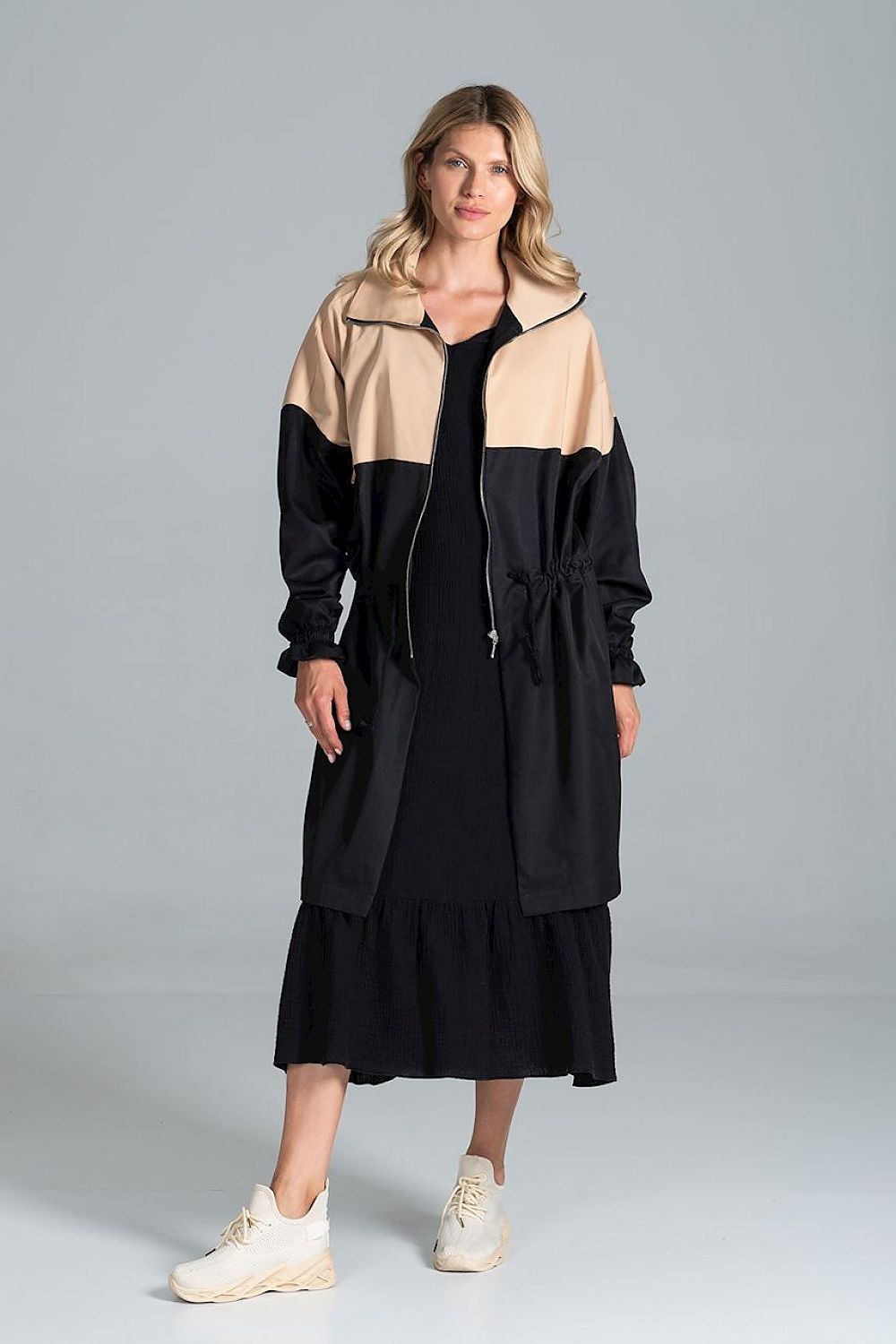 Ardevine Two-Tone Autumn Parka Coat