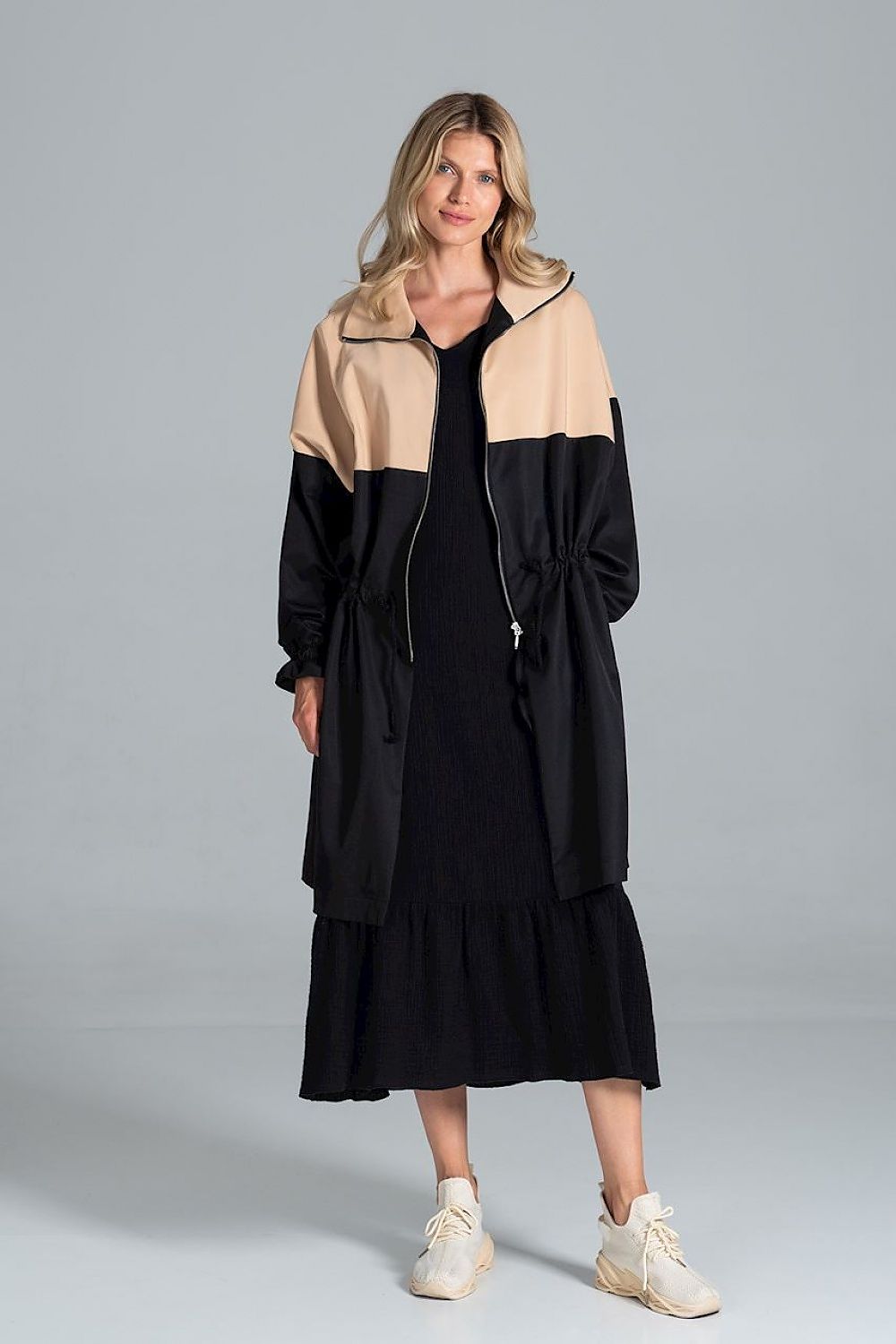 Ardevine Two-Tone Autumn Parka Coat