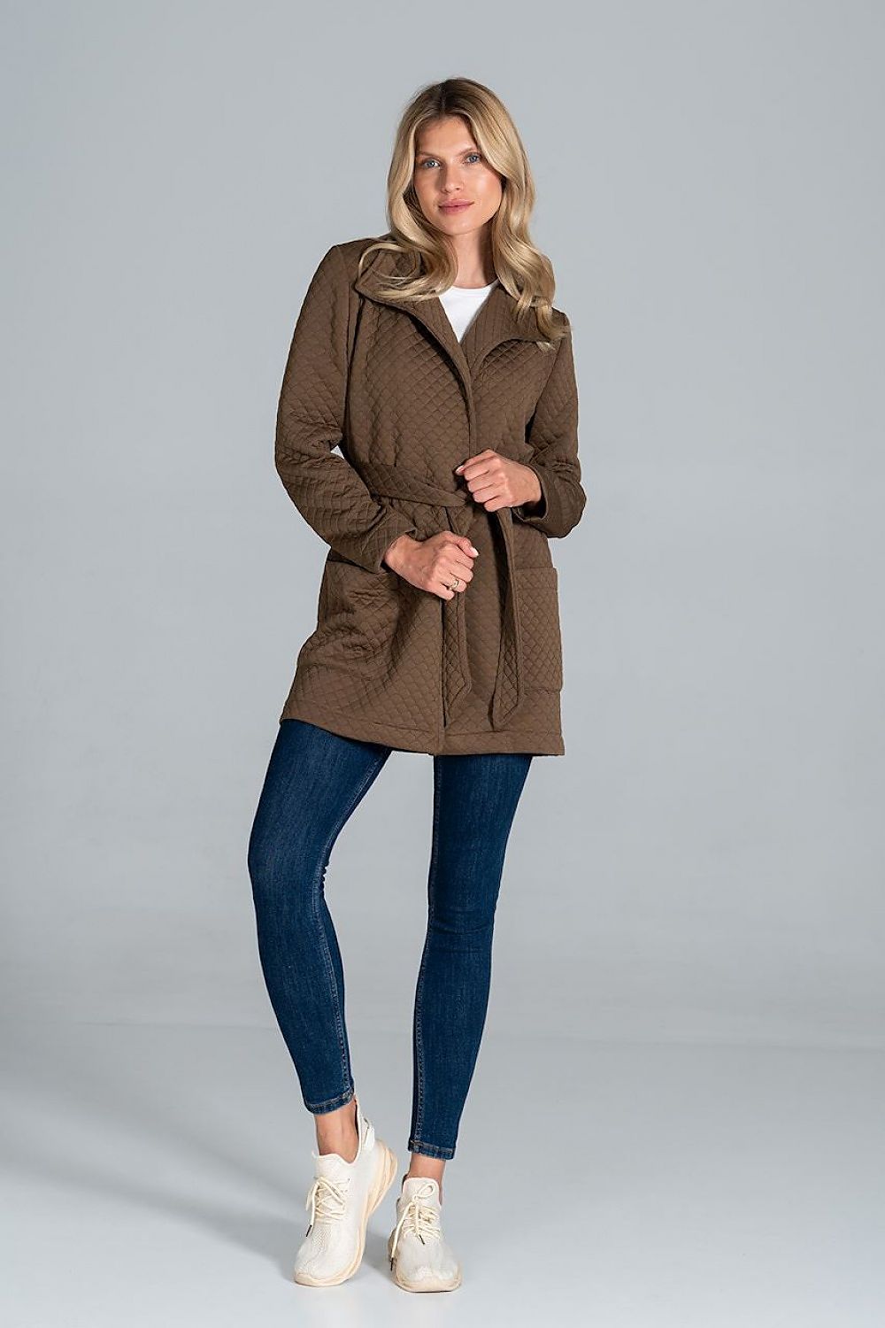 Dervelle Short Quilted Belted Coat