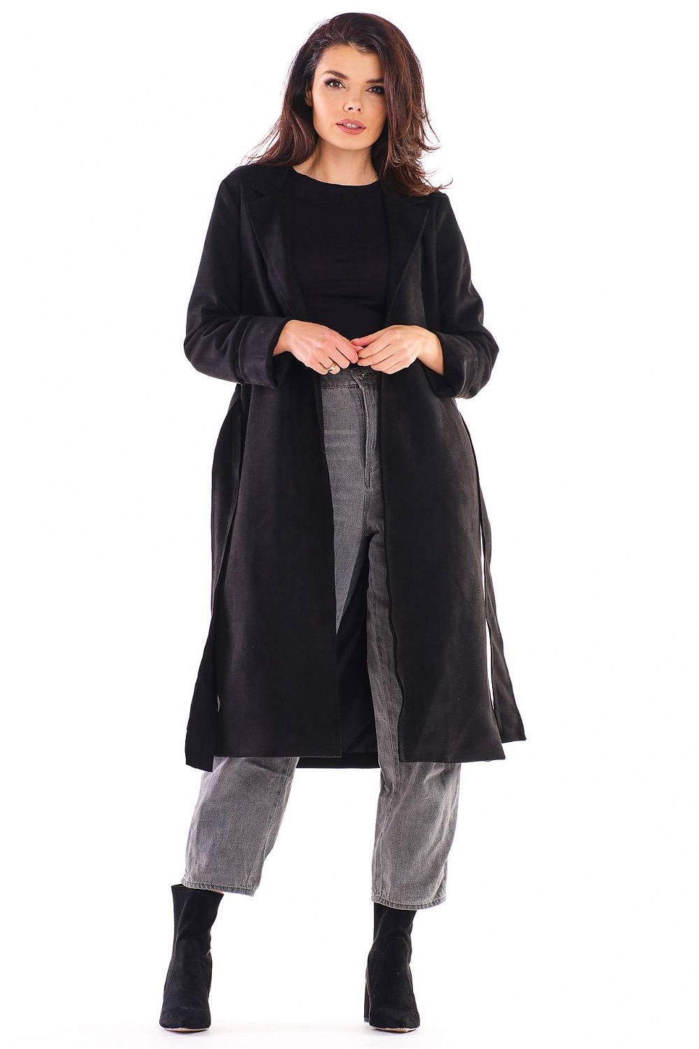 Sylverine Suede Belted Dressing Gown Coat