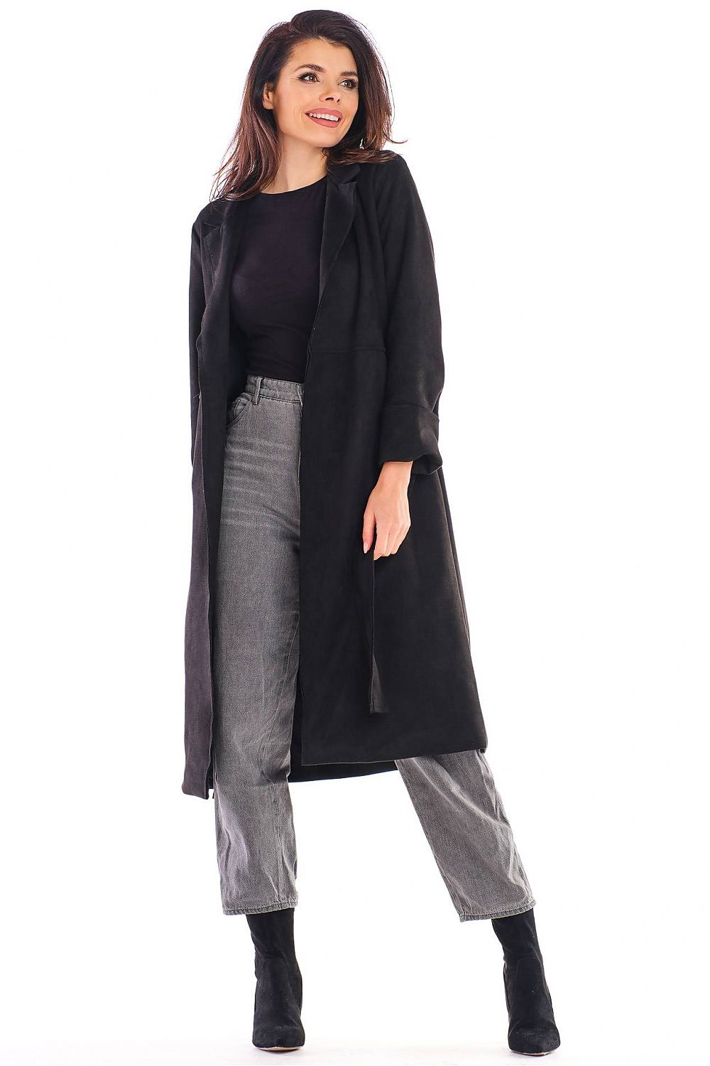 Sylverine Suede Belted Dressing Gown Coat
