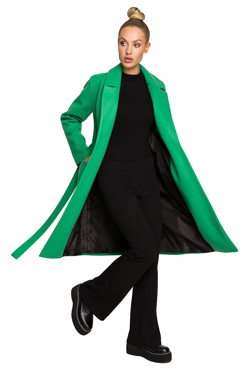 Alvenora Belted Fleece Long Coat