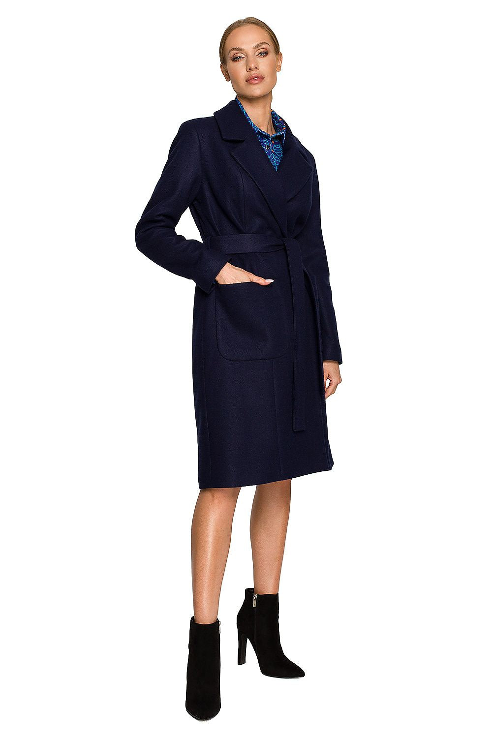 Alvenora Belted Fleece Long Coat