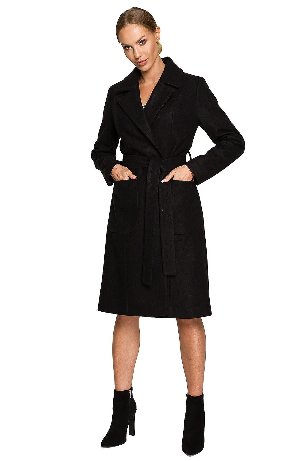 Alvenora Belted Fleece Long Coat