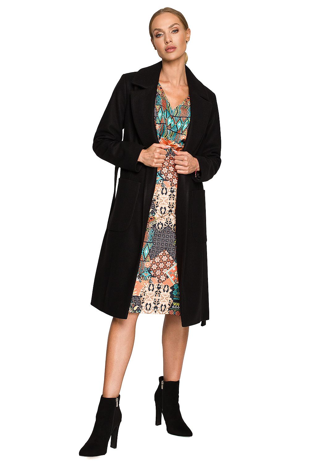 Alvenora Belted Fleece Long Coat