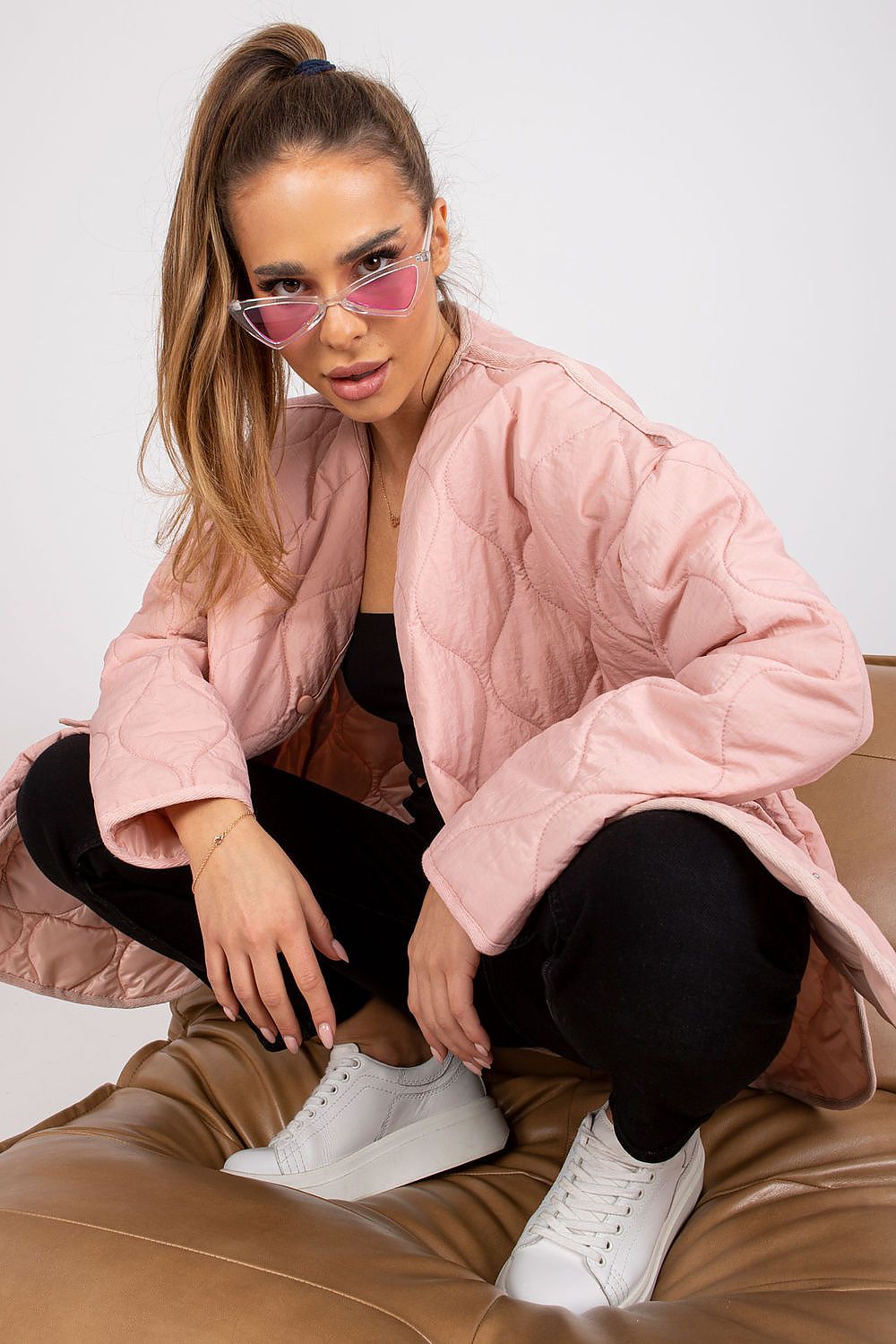 Elenique Quilted Jacket with Press Studs