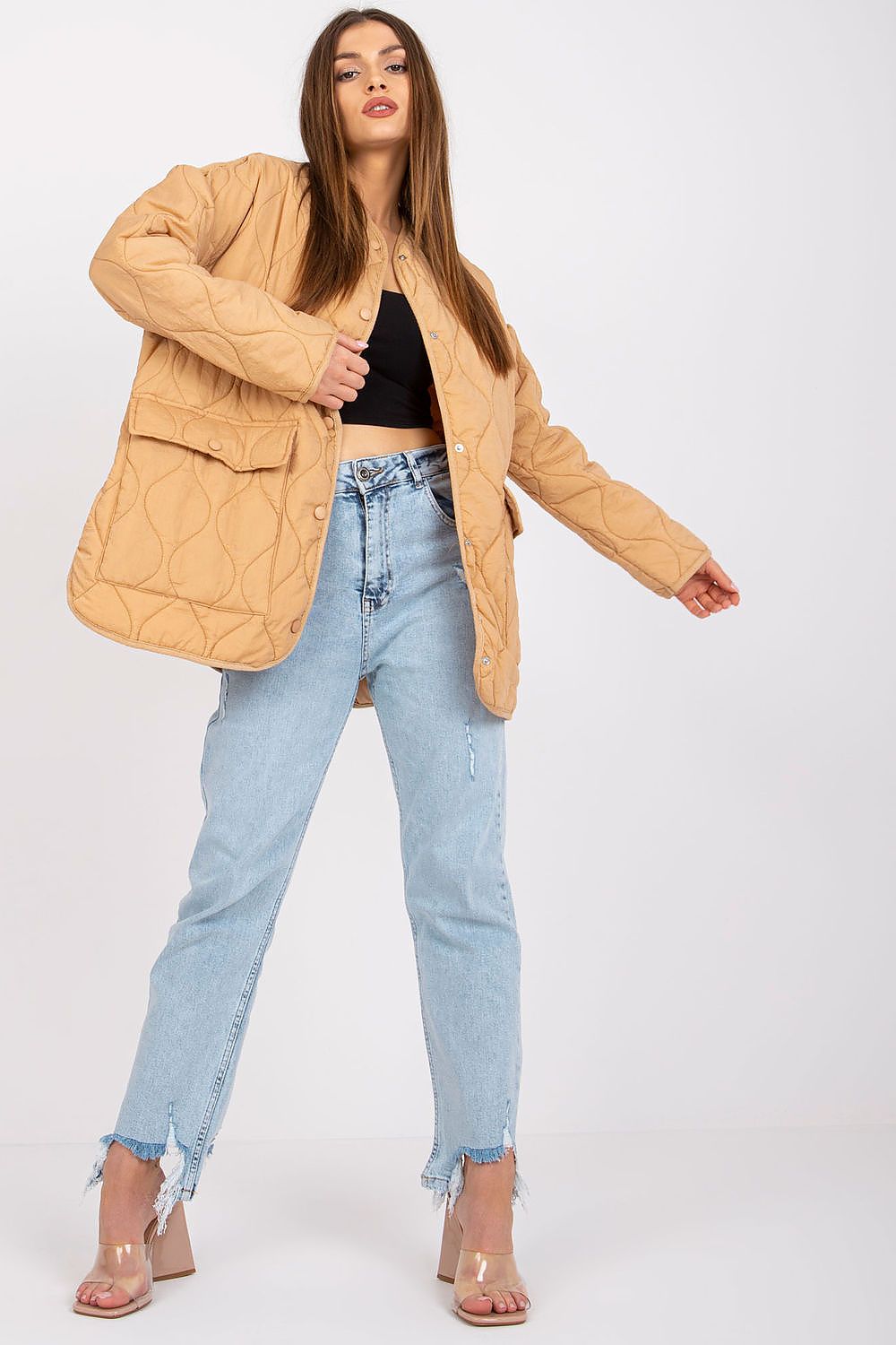 Elenique Quilted Jacket with Press Studs