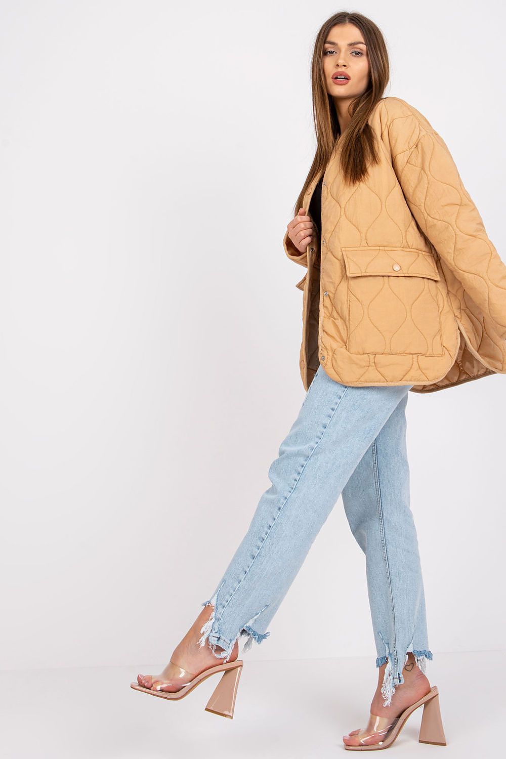 Elenique Quilted Jacket with Press Studs
