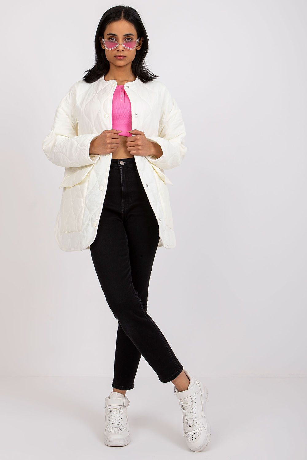 Elenique Quilted Jacket with Press Studs