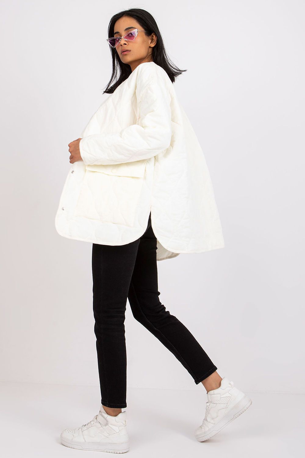 Elenique Quilted Jacket with Press Studs