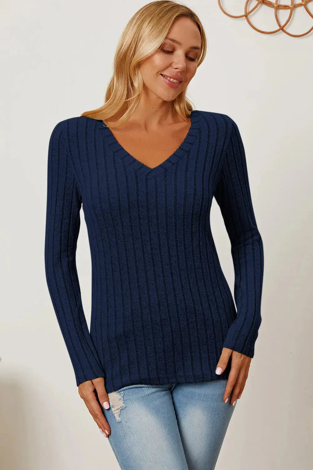 Celestial Comfort Ribbed Long Sleeve Tee