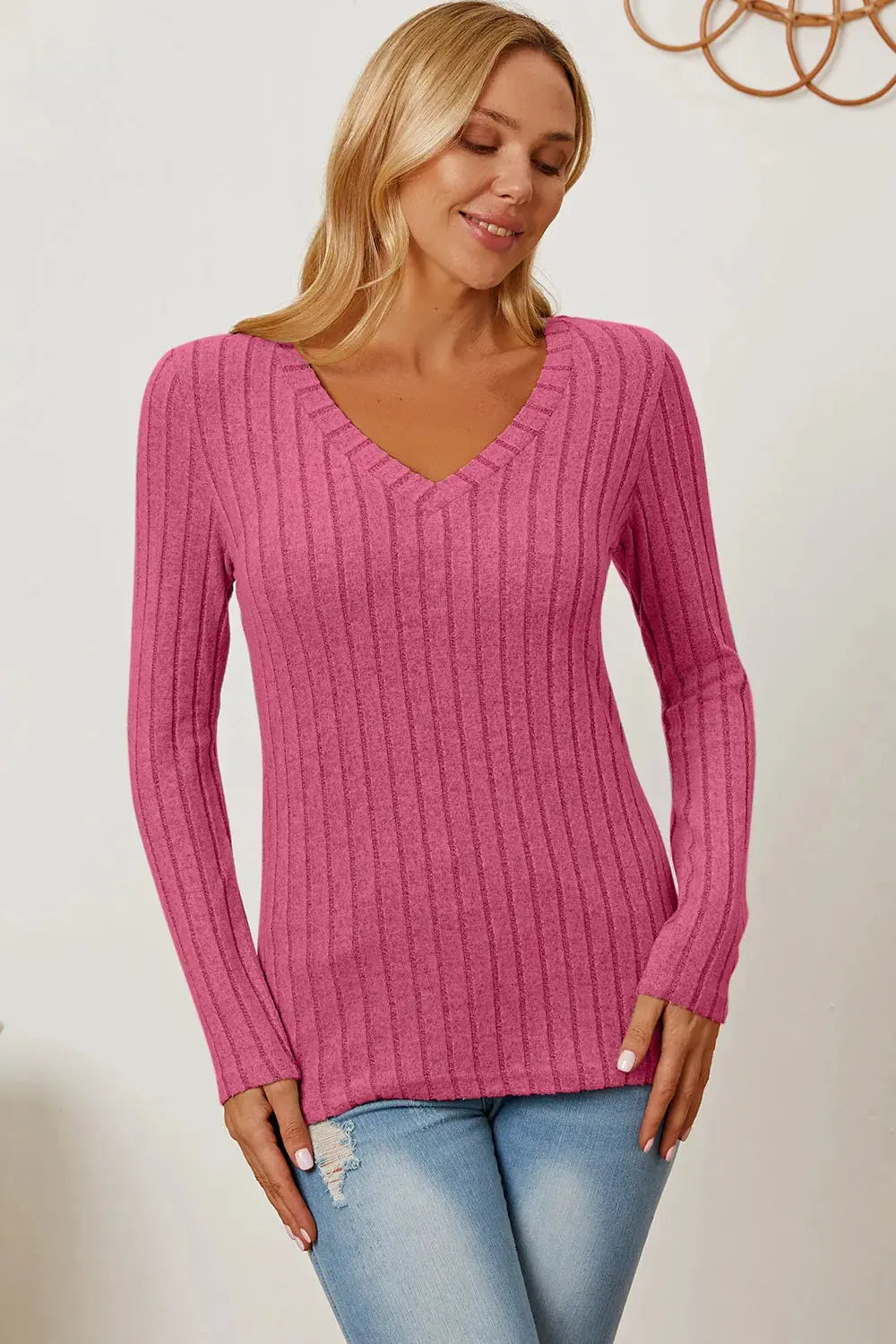 Celestial Comfort Ribbed Long Sleeve Tee