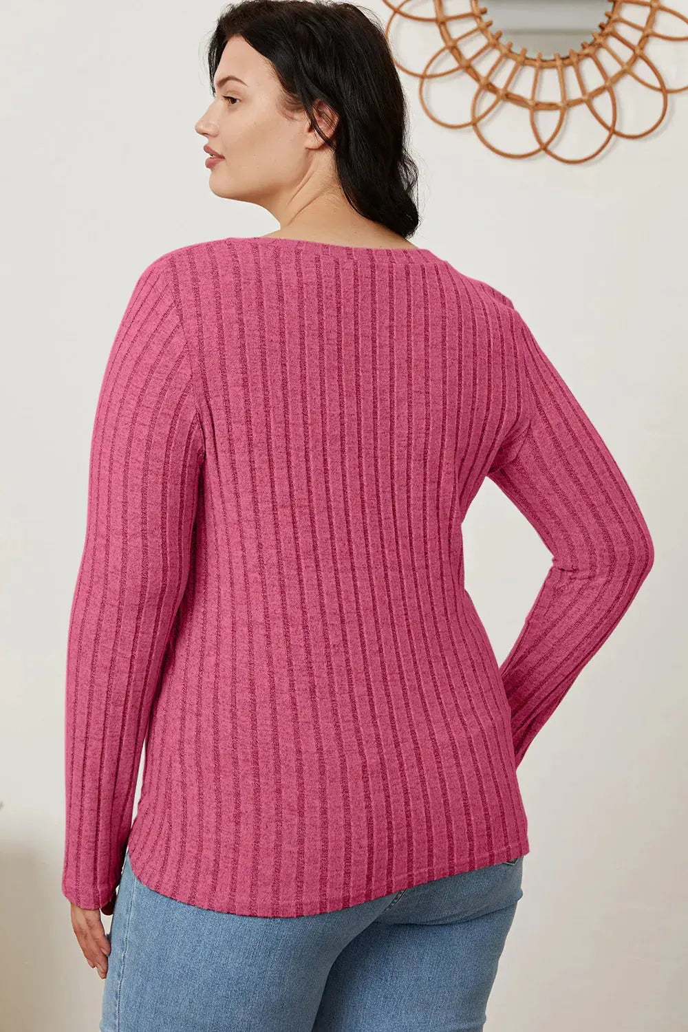 Celestial Comfort Ribbed Long Sleeve Tee